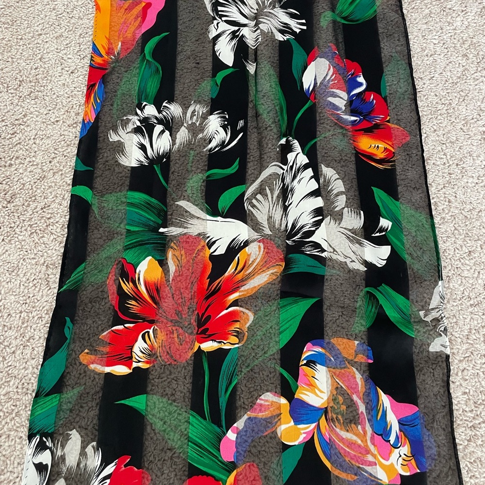Colorful Floral Scarf - Picture 2 of 3